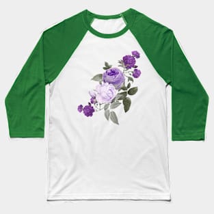 Purple Roses Baseball T-Shirt